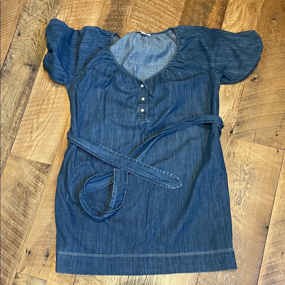 Free Assembly Denim Short Sleeve Dress with Belt